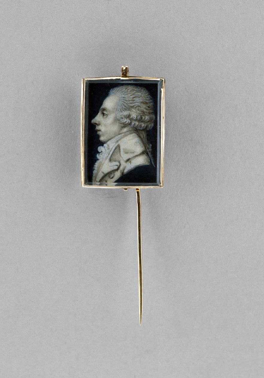 Stropdas met portret van een man, c.1780 door French School