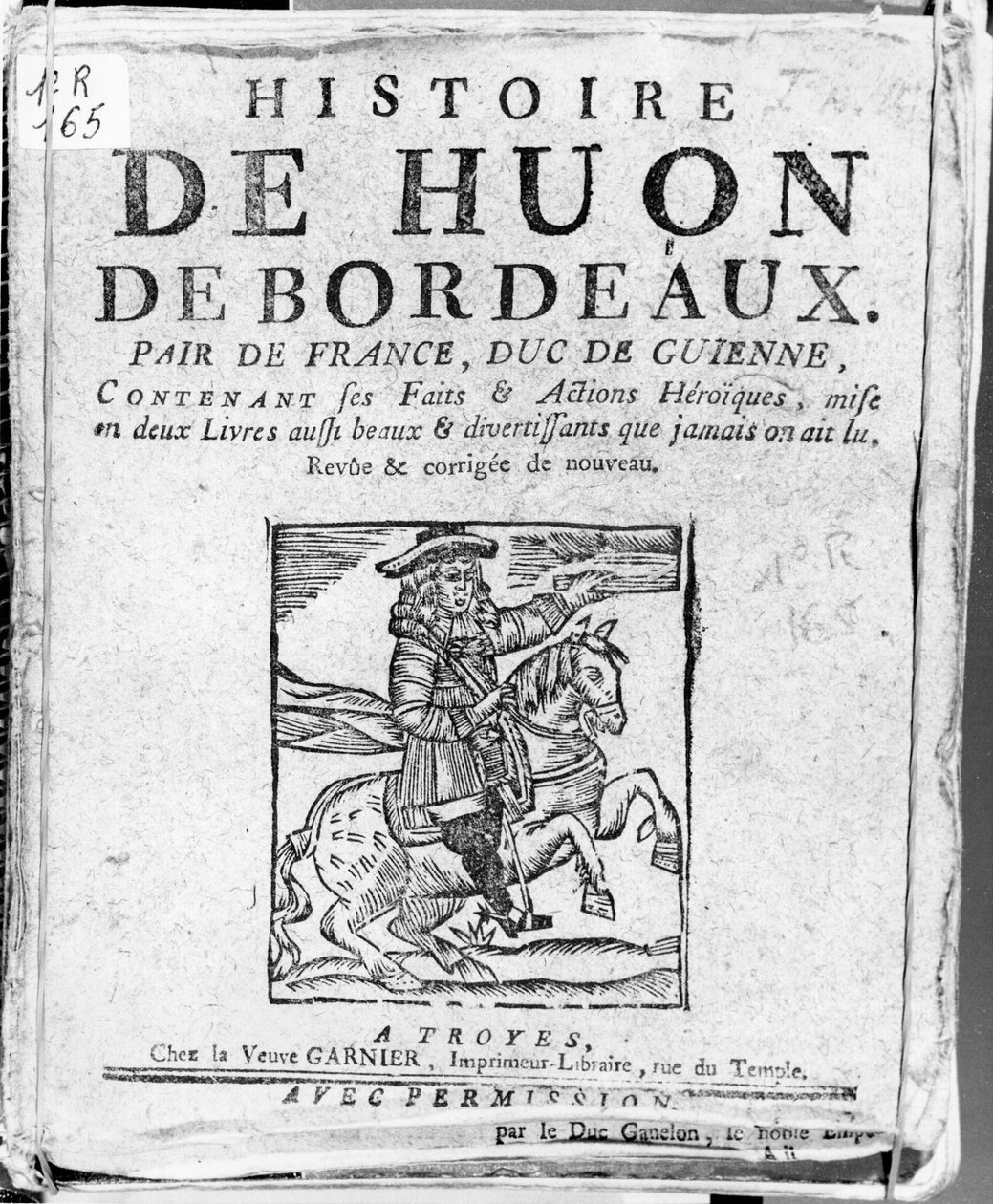 Verhaal van Huon de Bordeaux, peer van Frankrijk en hertog van Guyenne, Bibliotheque Bleue, Troyes door French School