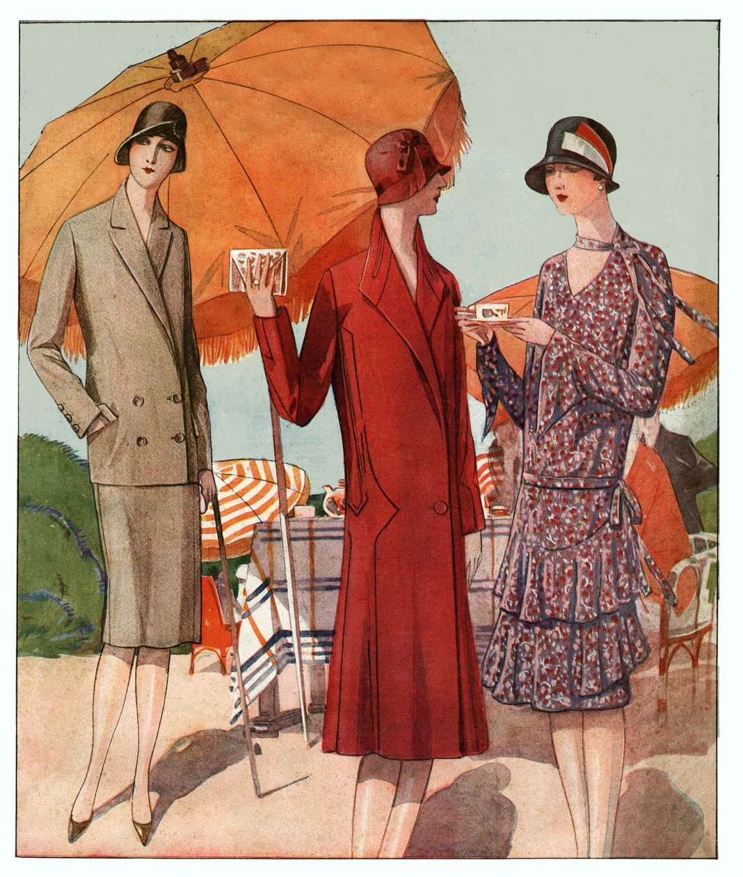 Zomerjas. 1929 (gravure) door French School