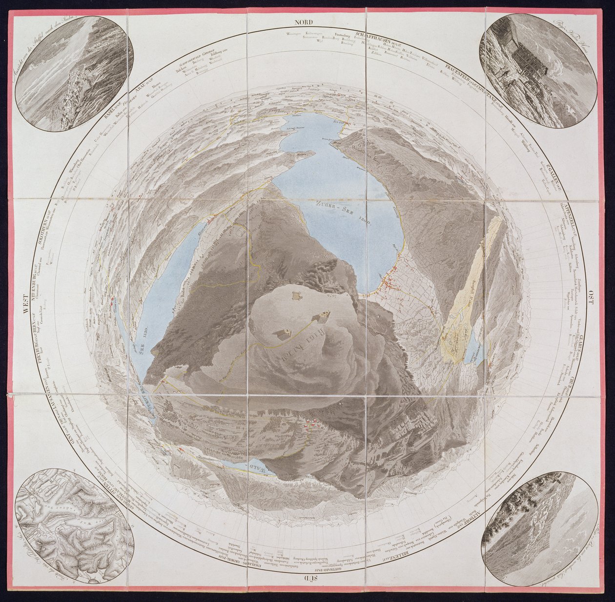 Top van Kulm, Mont Rigi, uit Guide des Voyageurs sur le Mont Rigi, door Col. Pfyffer de Wyer, gepubliceerd 1823 door French School