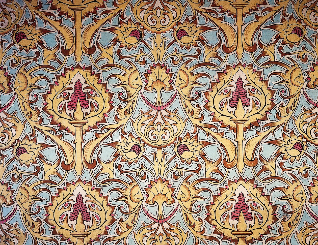 Wandtapijt uit de grote salon van het appartement van de Gravin van Parijs, gemaakt door Maison Nicolle van Nîmes, Frankrijk door French School