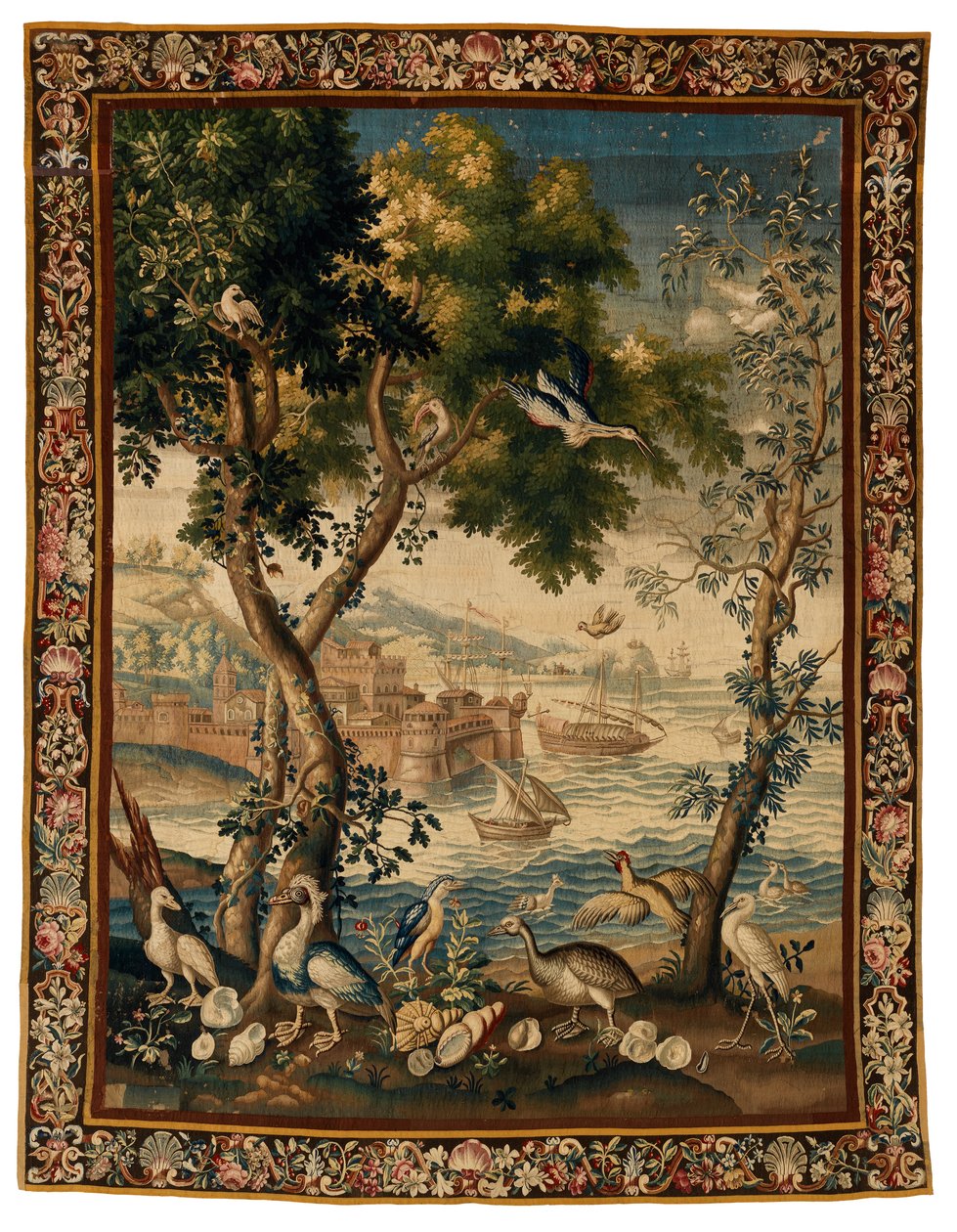 Wandtapijt van een van de Ports de Mer, gemaakt in Beauvais, ca. 1725 door French School