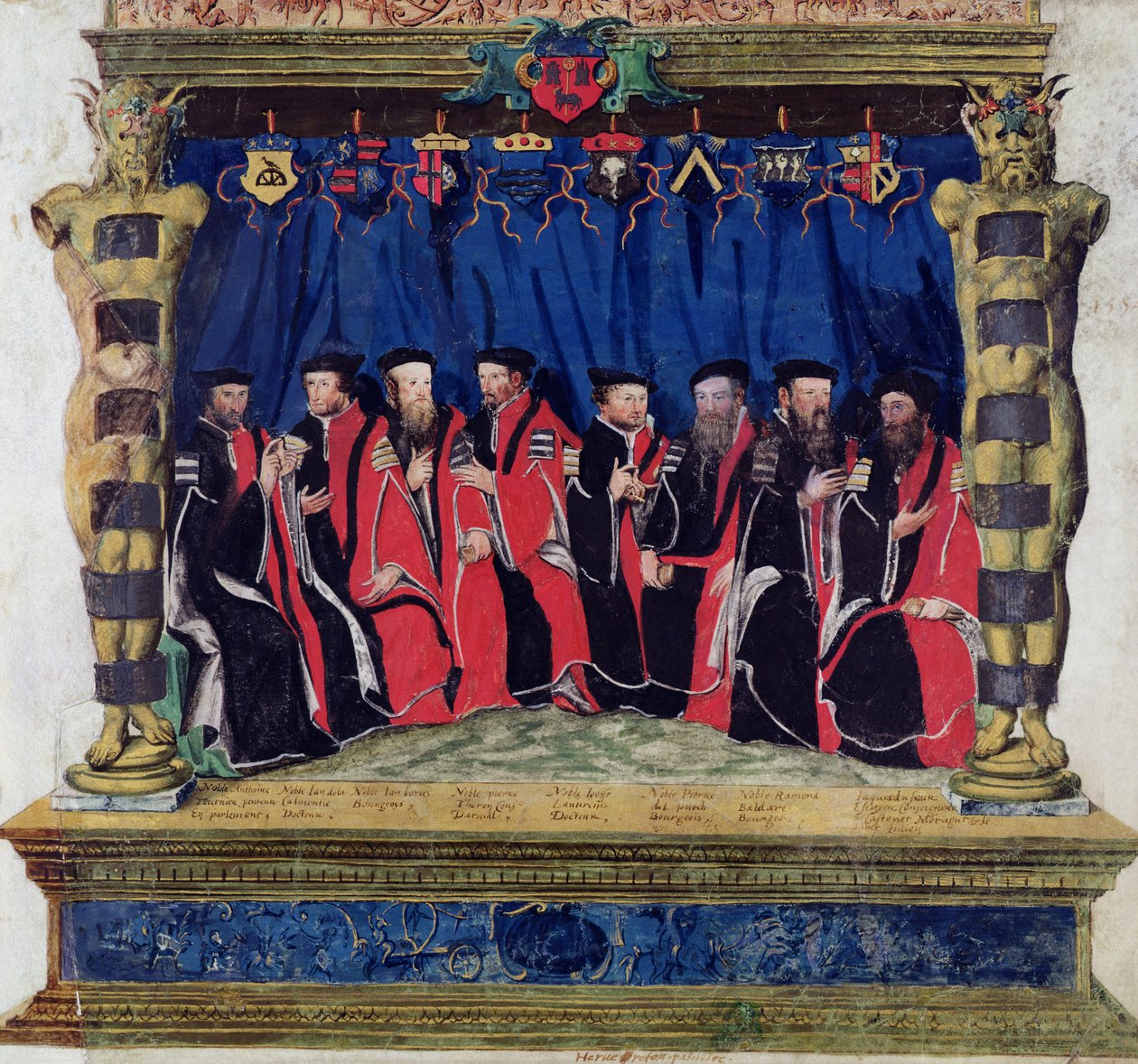 De schepenen van Toulouse, 1554-55 door French School