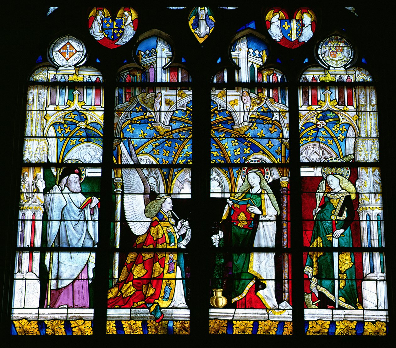 De annunciatie, uit de kapel van Jacques Coeur door French School