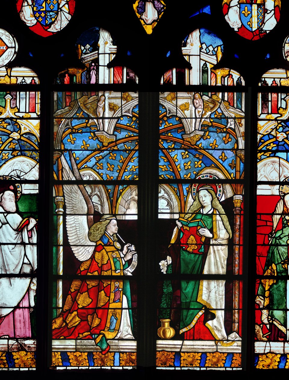 De annunciatie, uit de kapel van Jacques Coeur door French School
