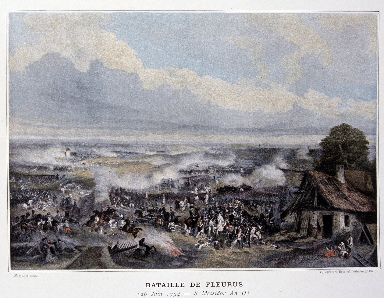 De Slag bij Fleurus in 1794 - in 