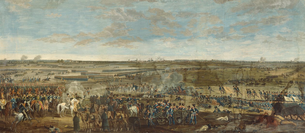 De slag bij Leipzig, 18 oktober 1813 door French School