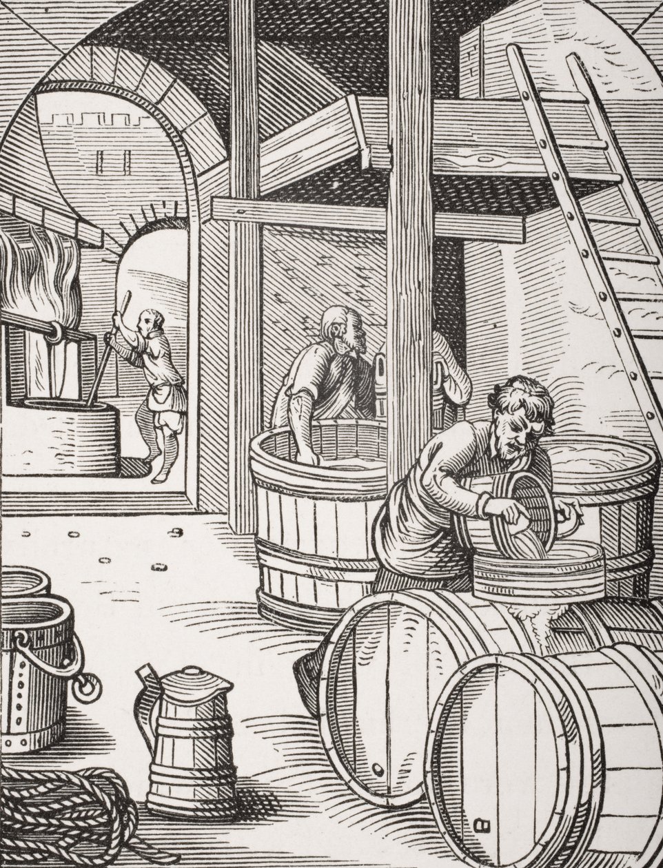 De brouwer, naar een 16e-eeuwse illustratie getekend en gegraveerd door Jost Amman (1539-91) uit 