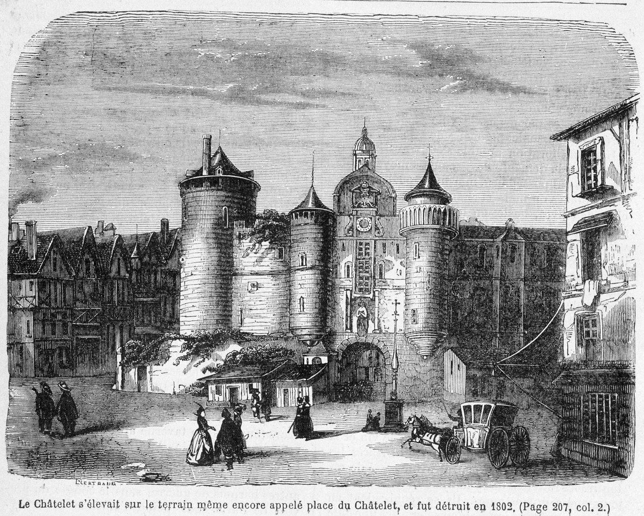 Het Chatelet in de 18e eeuw door French School