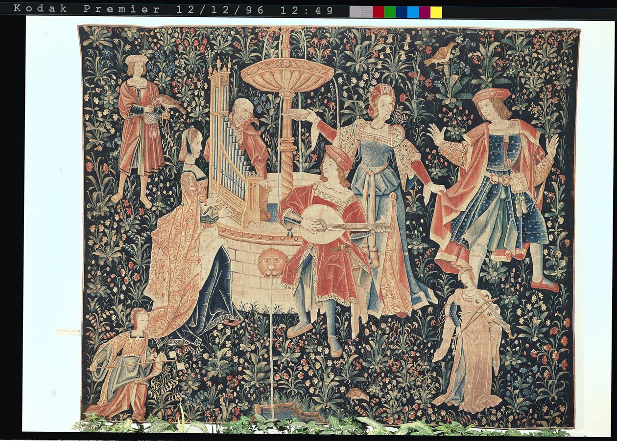 Het Concert bij de Fontein, Loire-werkplaats, c.1570-80 door French School