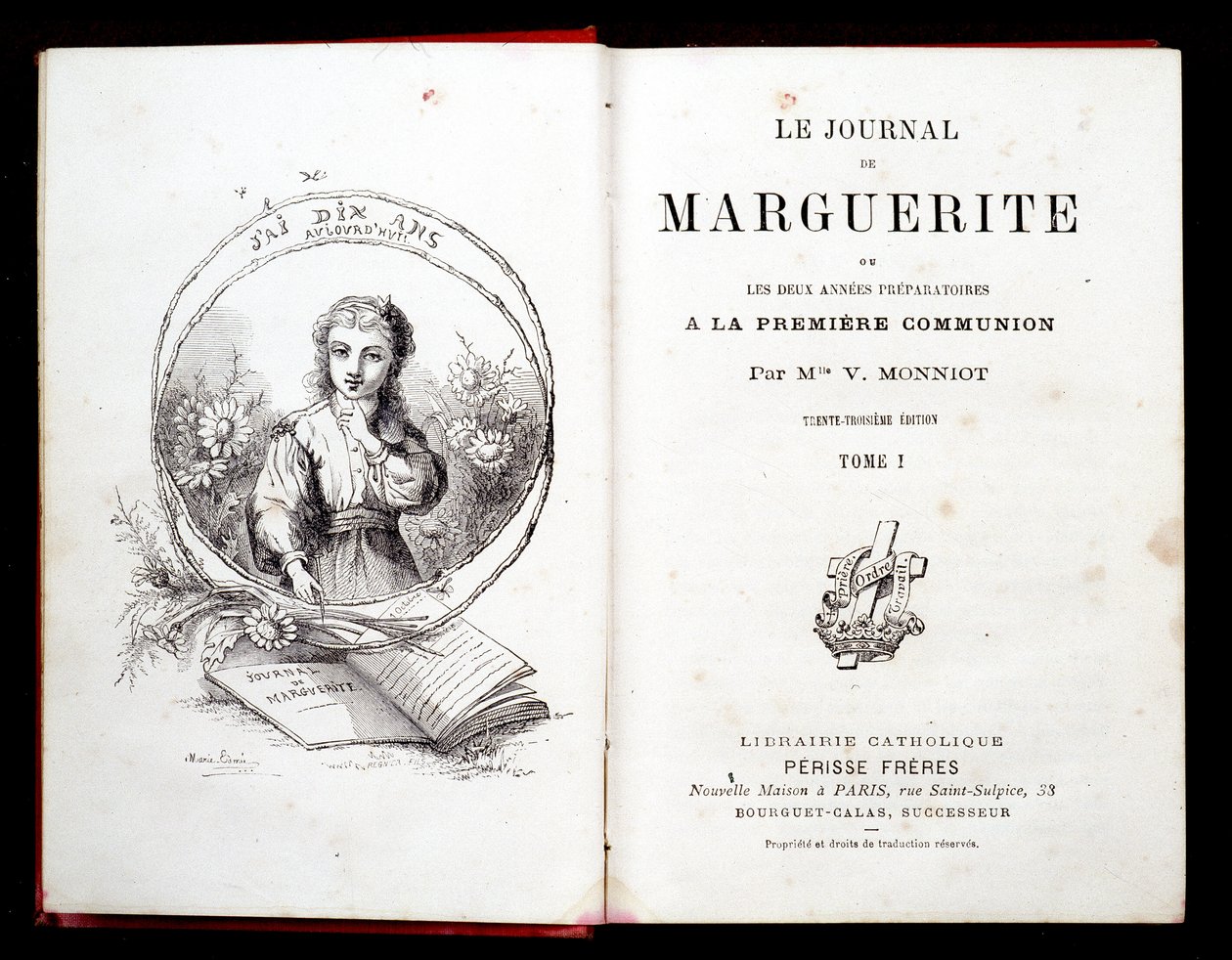 Het dagboek van Margarita of de twee jaar van voorbereiding op de eerste communie door juffrouw V. Monniot door French School