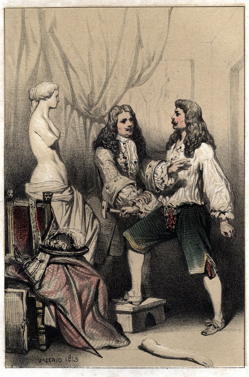 De Franse beeldhouwer Pierre Puget (1620-1694) werd gearresteerd om zijn Venus te breken na het middelmatige voorstel van zijn opdrachtgever. Plaat uit 