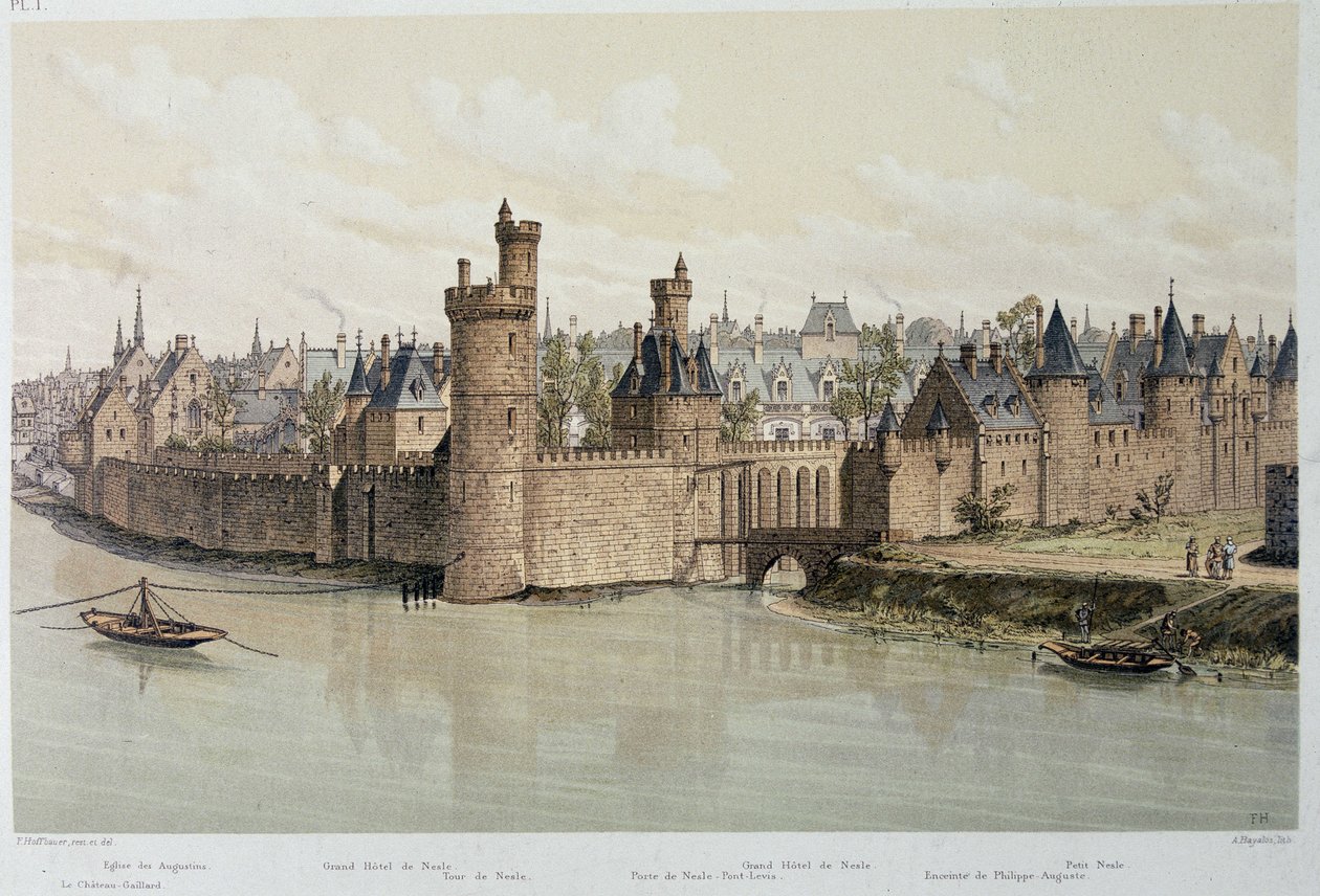 Het Hotel en de Toren van Nesles in 1380 - in 