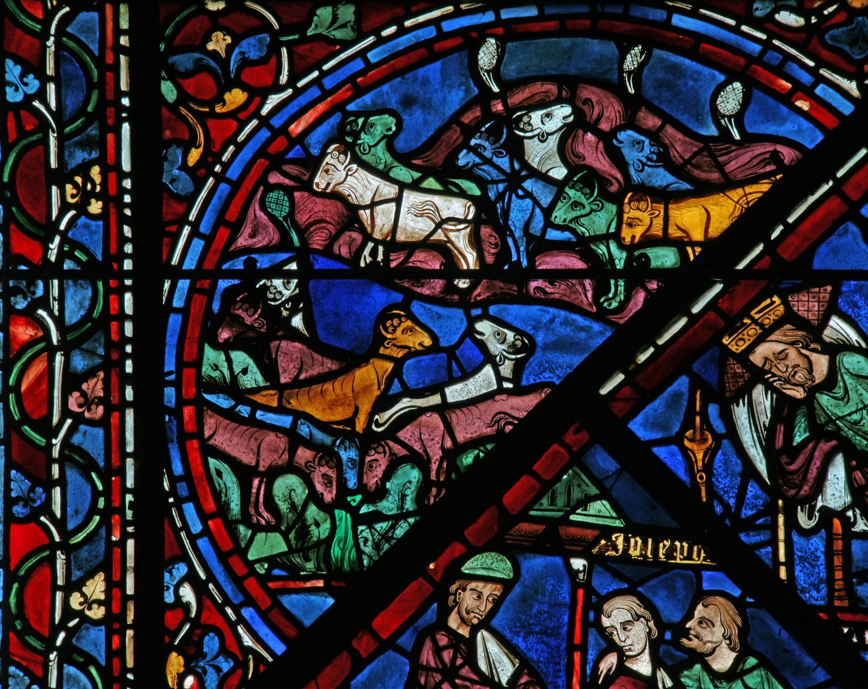 Het Joseph-raam: de vette en magere koeien in de droom door French School