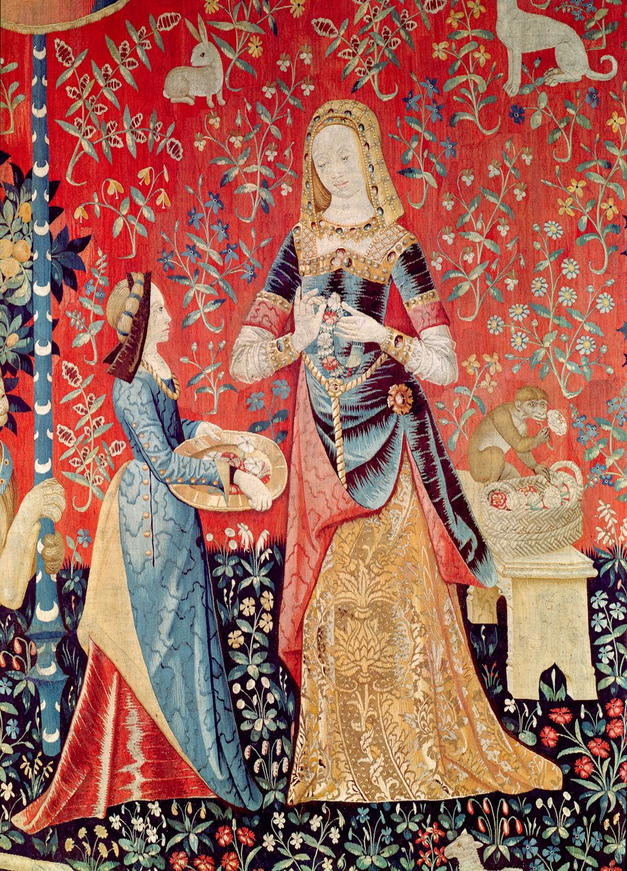 De Dame en de Eenhoorn: Geur (detail) door French School