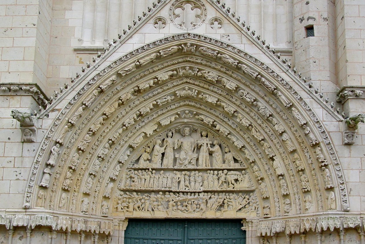 Het Laatste Oordeel, van het centrale timpaan van de westgevel door French School