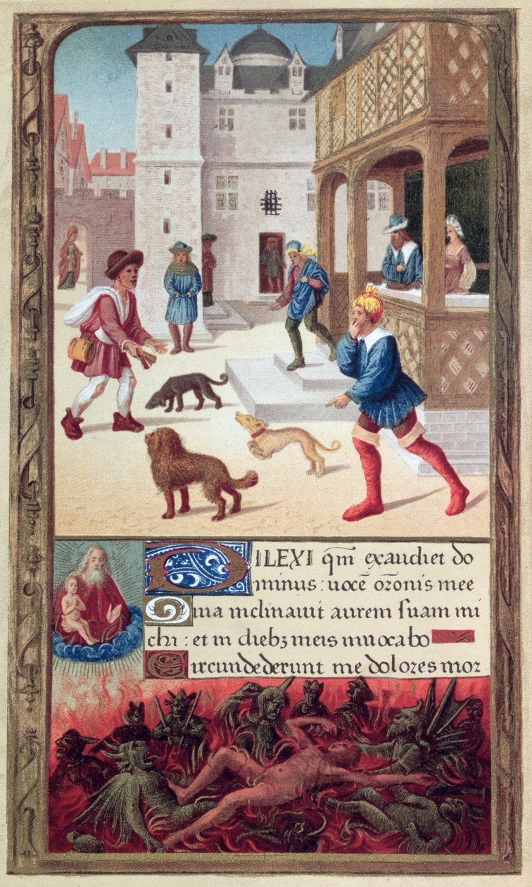 De melaatse, naar een 16e-eeuws manuscript door French School