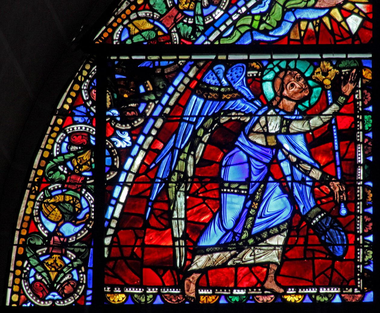 Het Leven van Christus-raam: een engel door French School