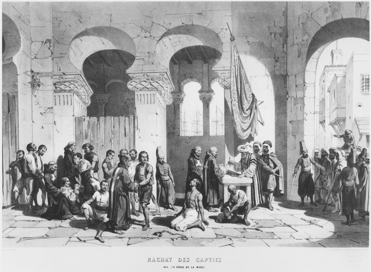 De Barmhartige Vaders die de gevangenen in Algerije vrijkopen, ca. 1830-40 door French School