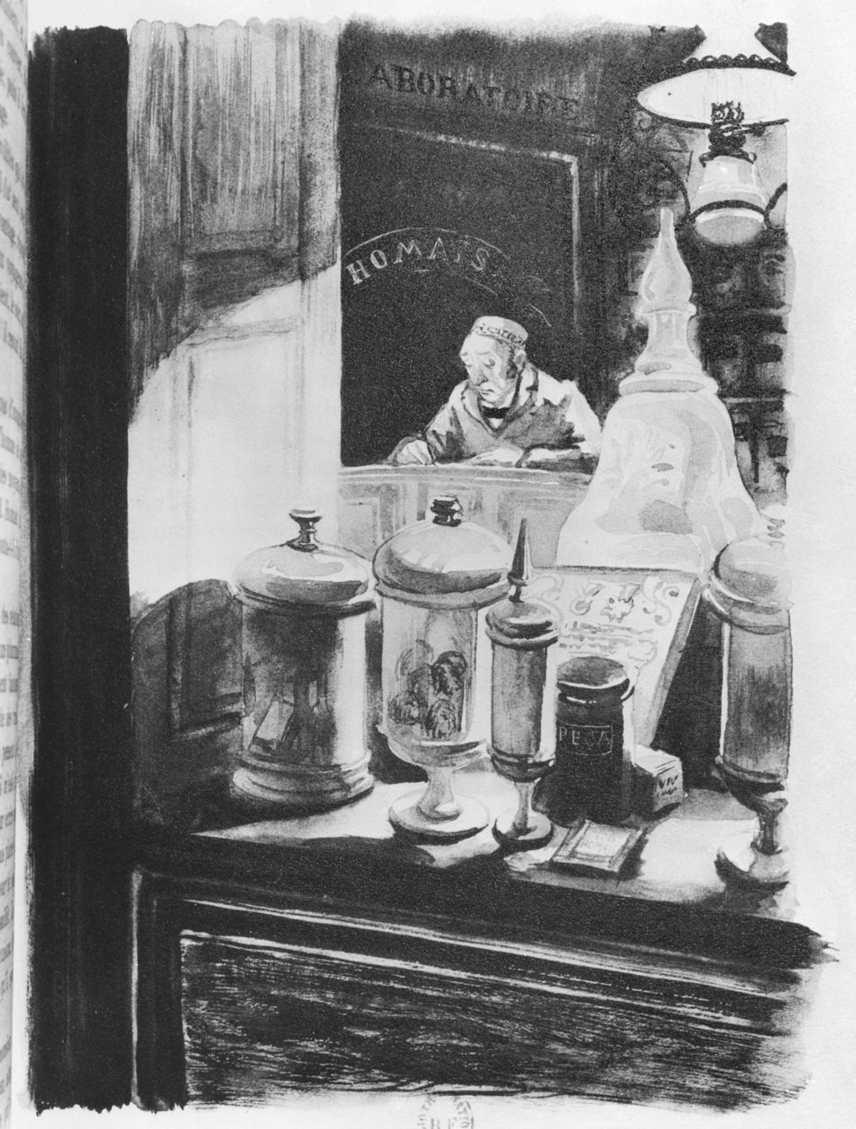 De apotheker Homais, illustratie uit 