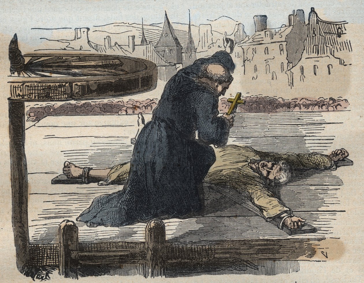 De Marteling van Jean Calas, illustratie uit Causes célèbres de tous les peuples..., door Armand Fouquier, 1858-67 door French School