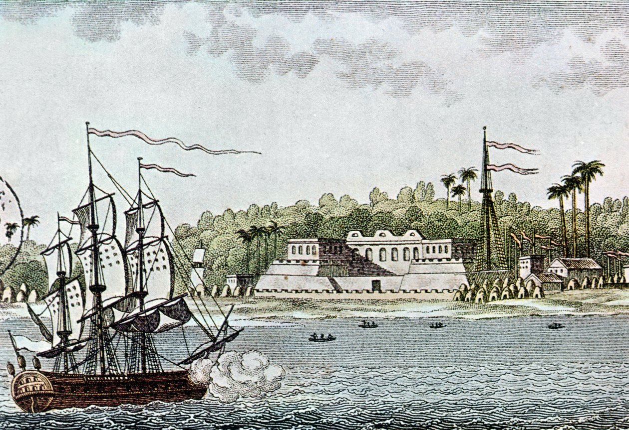 De stad St. Louis, Senegal, uit LAfrique door R. Geoffroy, 1814 door French School