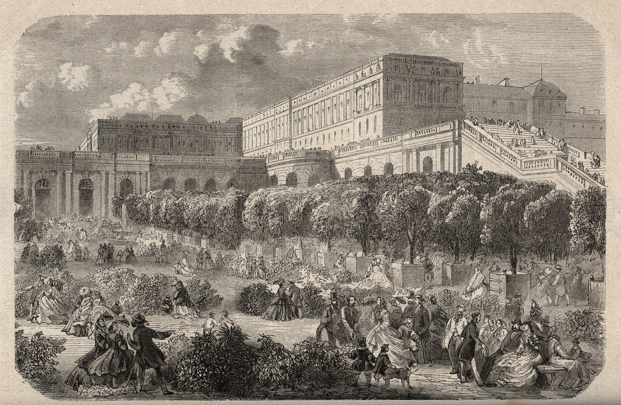 De Orangerie van Versailles - Orangerie van het kasteel van Versailles - gravure in 
