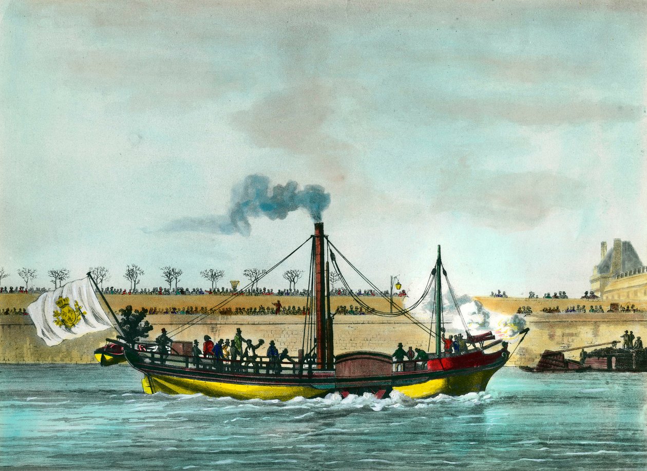 De aankomst van de stoomboot l