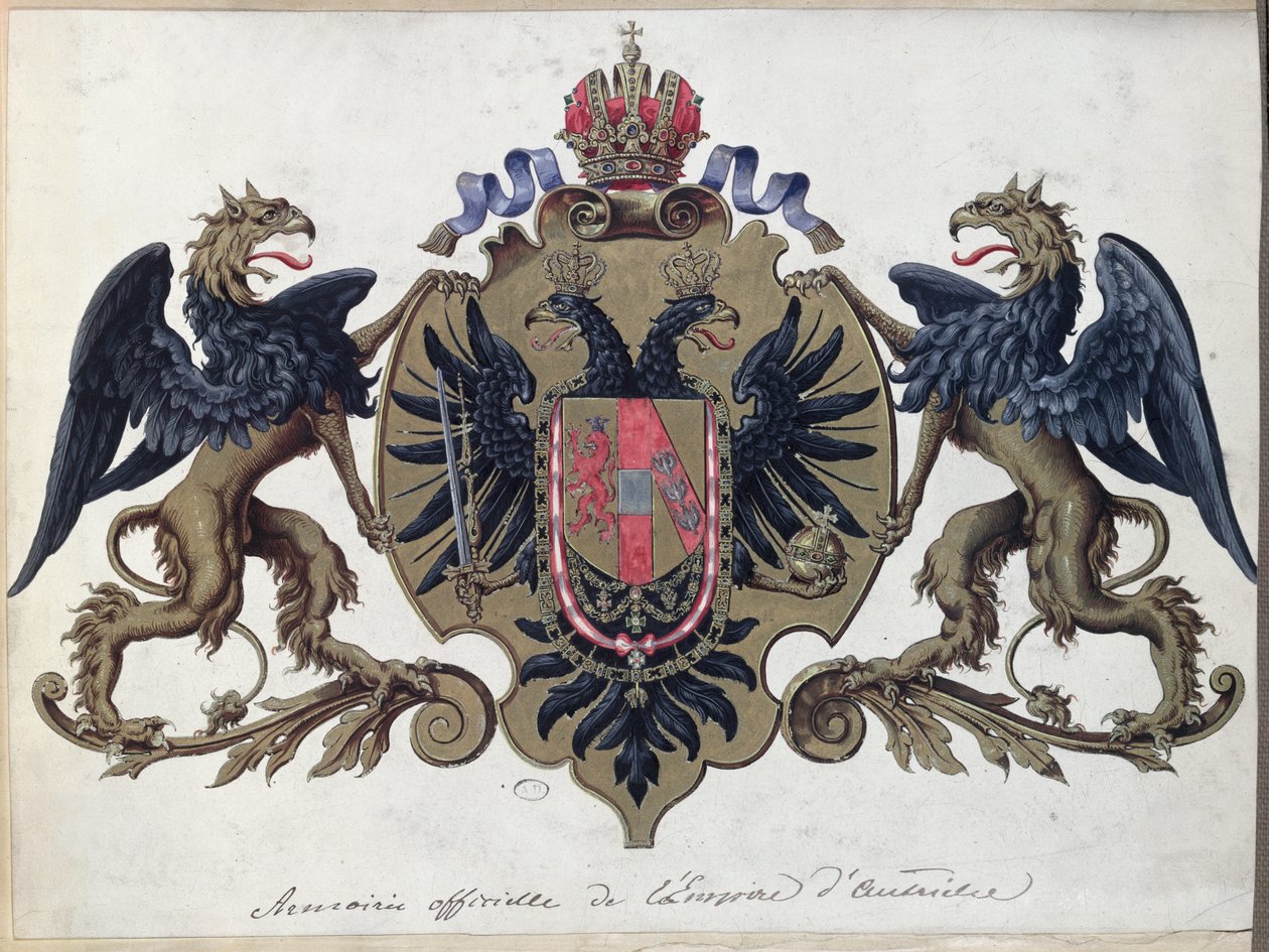 Het wapen van het Oostenrijkse Rijk, voor 1867 door French School