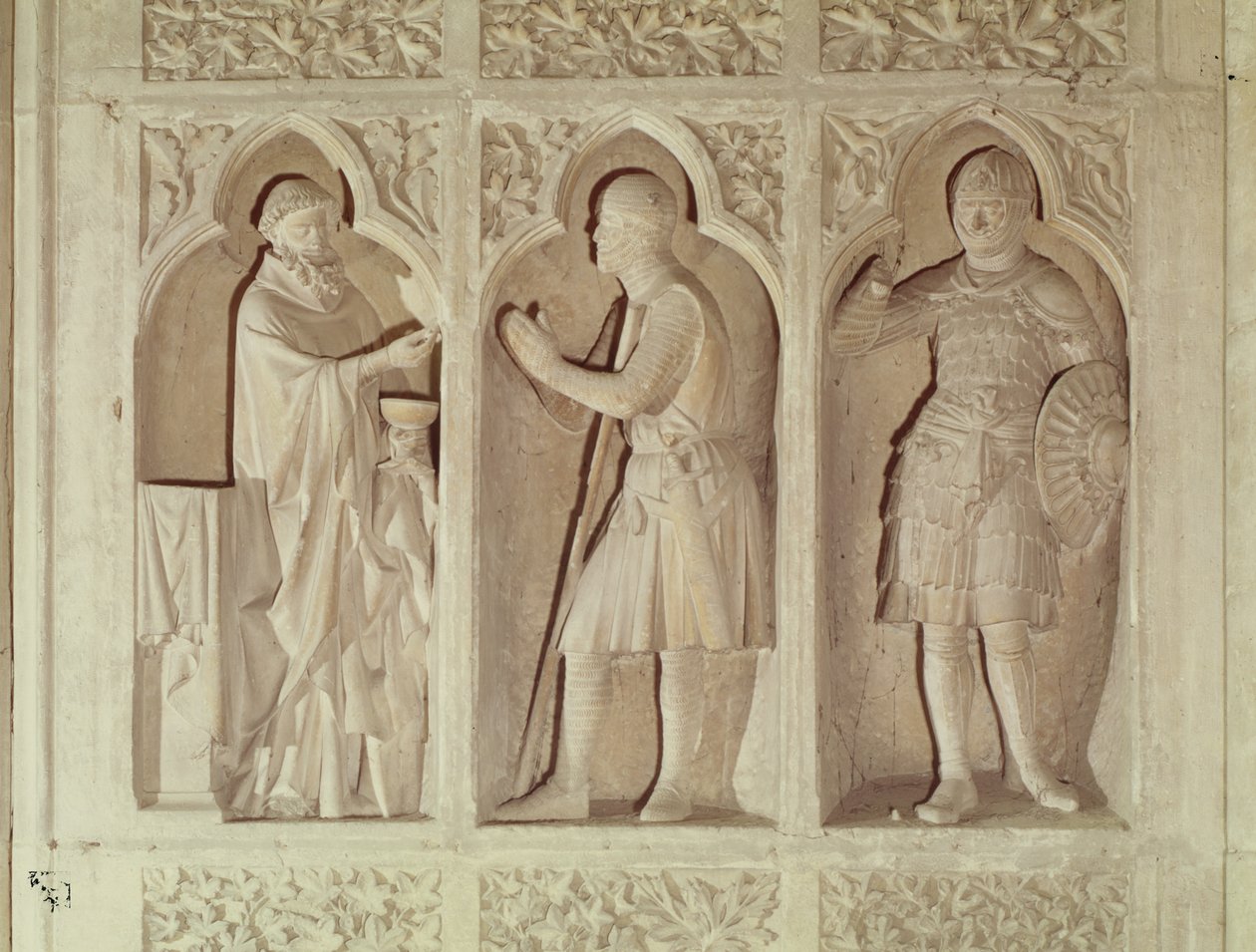 De communie van een ridder (detail) door French School