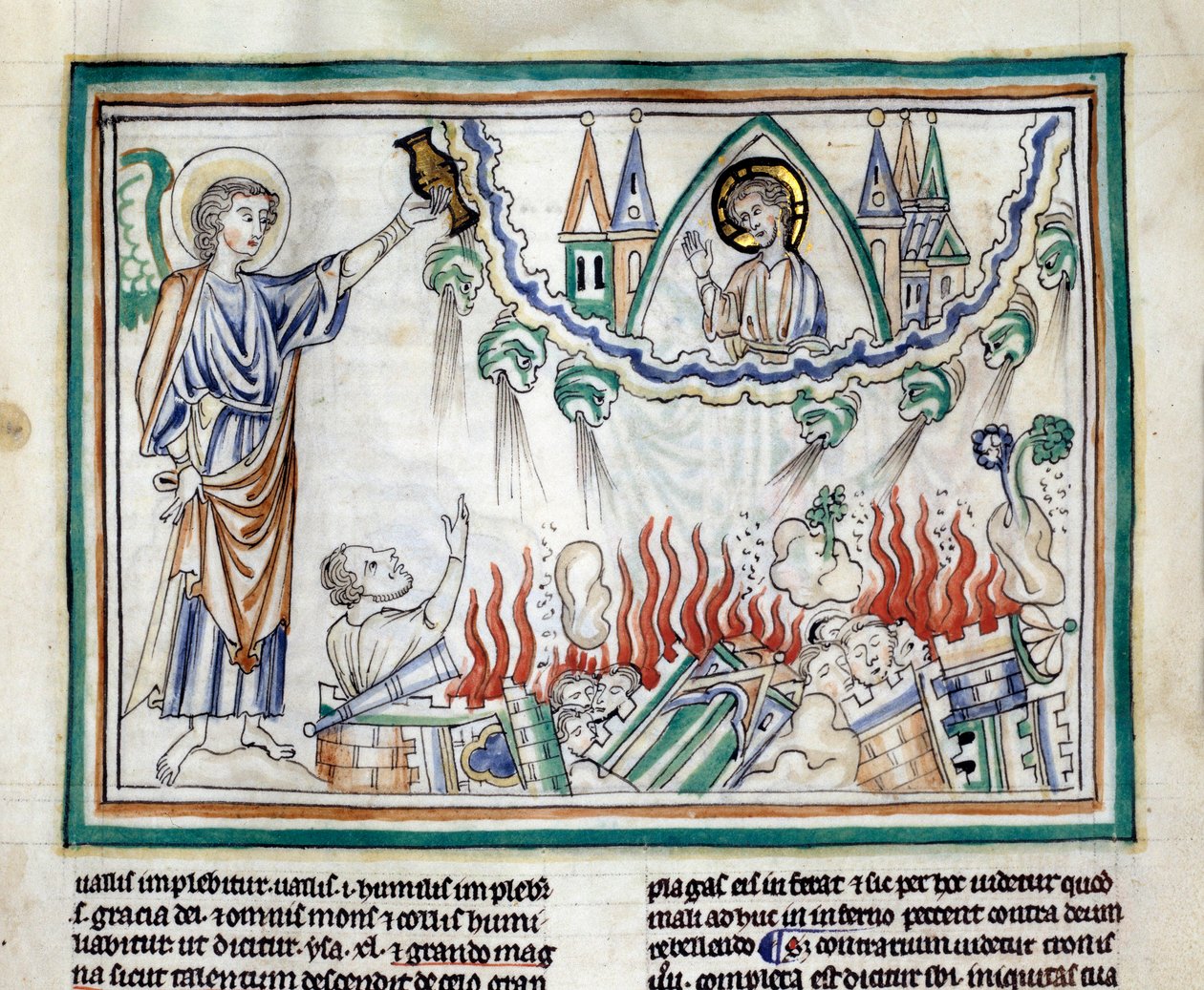 De vernietiging van Babylon Miniatuur uit 