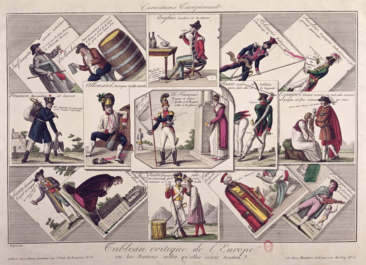 De verschillende volkeren van Europa, c.1810 door French School