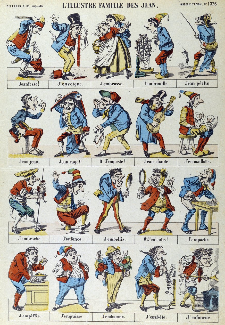 De illustere familie van de John - afbeelding van Epinal, Pellerin door French School