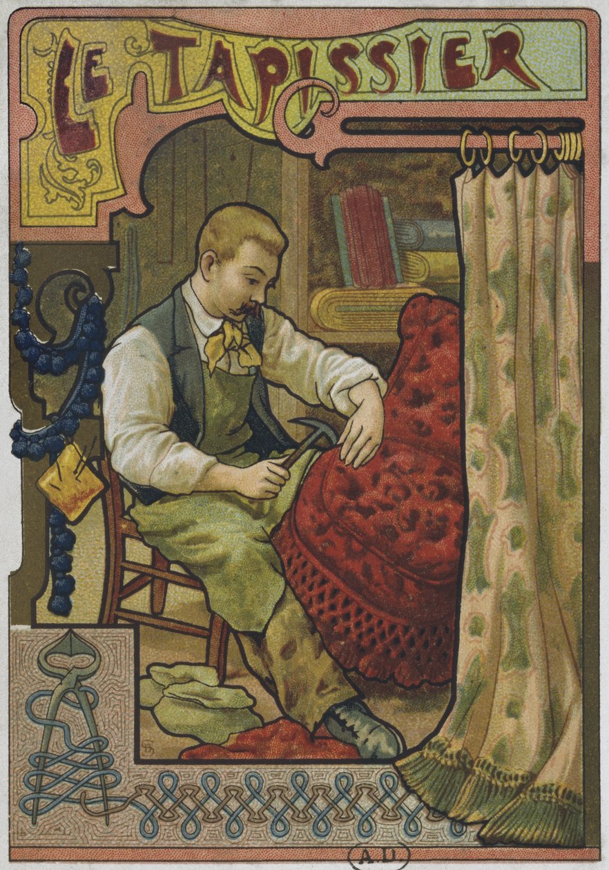 De stoffeerder, ca.1900 door French School