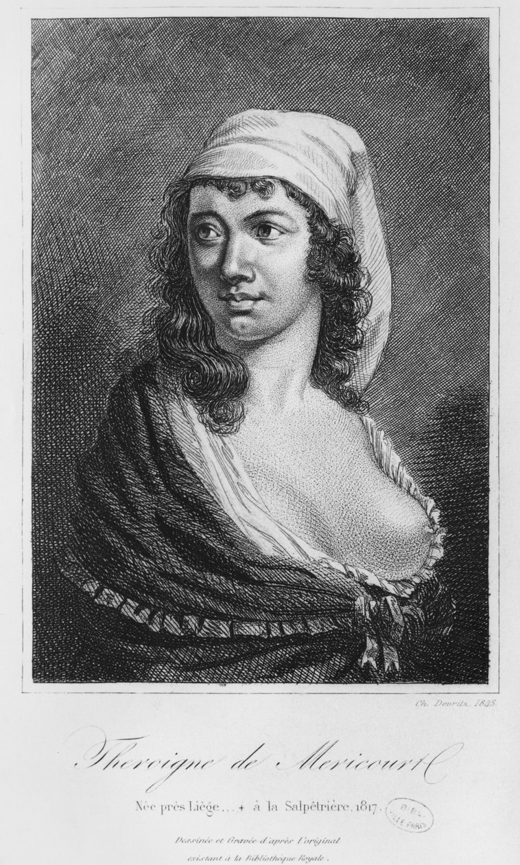 Theroigne de Mericourt, gegraveerd door Charles Devrits (19e eeuw) 1845 door French School