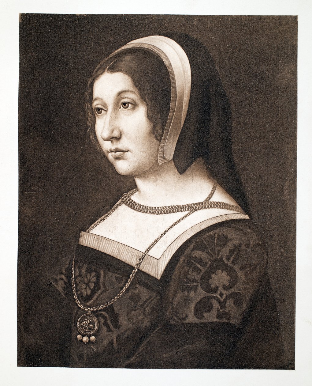 Vermoedelijk Margaret Tudor, dochter van Hendrik VII, Koningin van Schotland, c.1520, pub. 1902 door French School