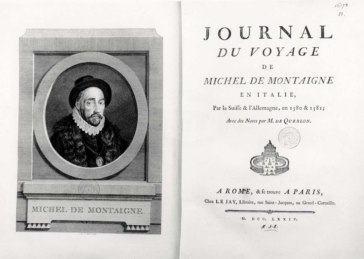 Titelpagina en frontispice met portret van de auteur door A. de Saint Aubin, uit 