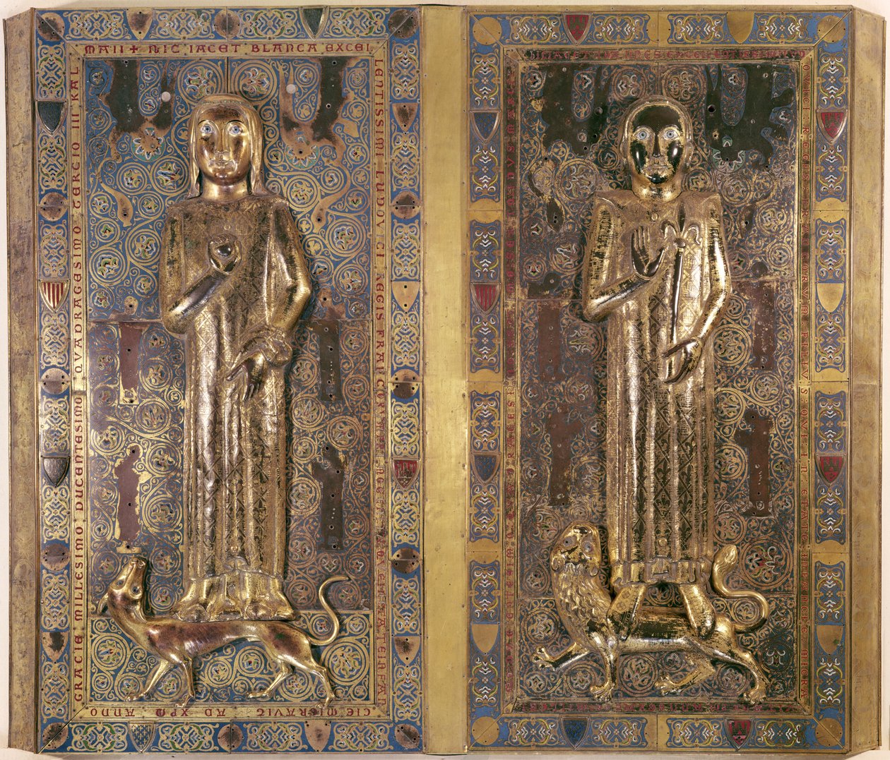 Graf van Jean (1234-50) en Blanche (1234-50) van Frankrijk, kinderen van Lodewijk IX (1214-70) en Marguerite van Provence door French School