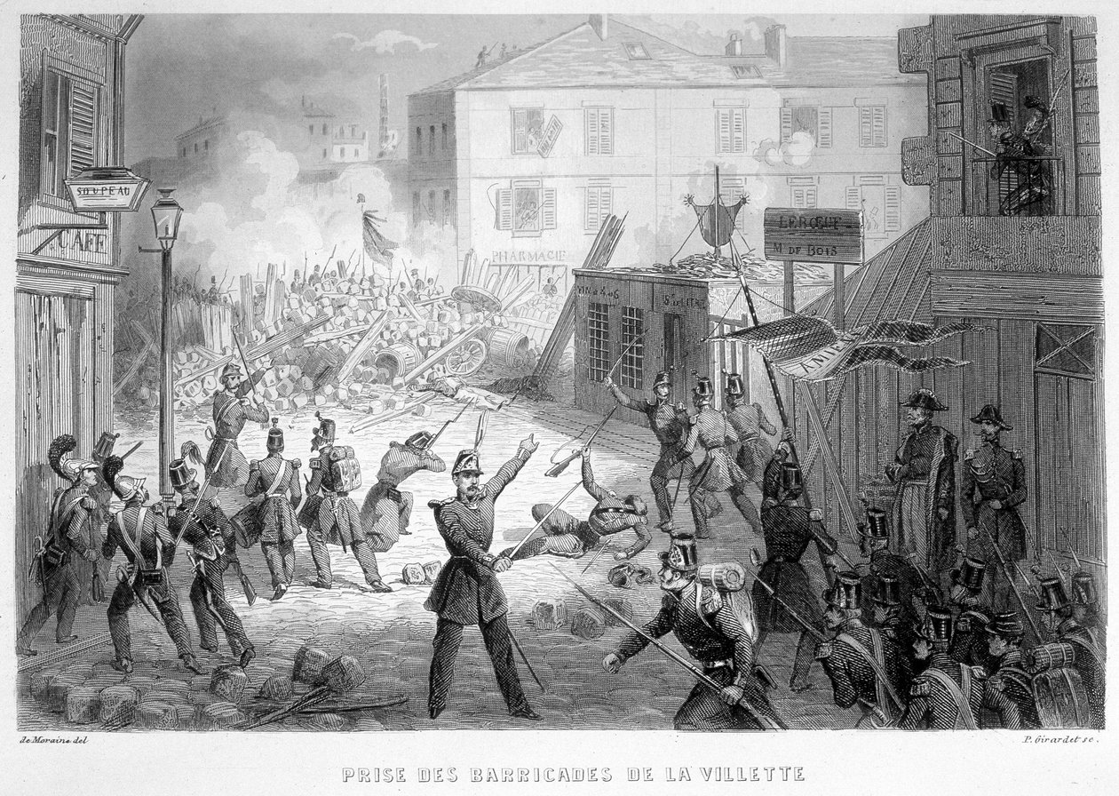 Bestorming van de barricades van La Villette (26 juni 1848) - in 