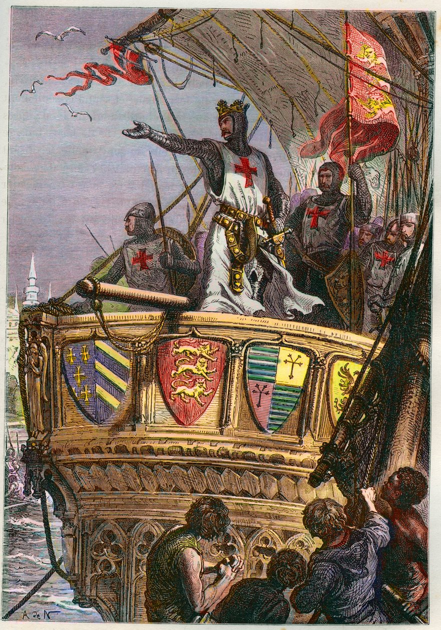 Zeer Heilig Land, ik beveel je aan de zorg van de Almachtige - Derde Kruistocht: Richard I Leeuwenhart (1157-1199) op Kruistocht voor het Heilige Land door French School