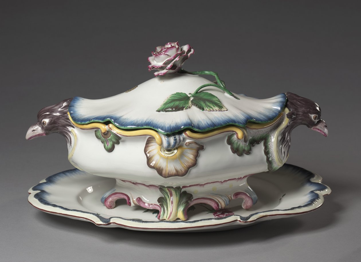 Terrine, vervaardigd door Straatsburg Fabriek, ca. 1750 door French School