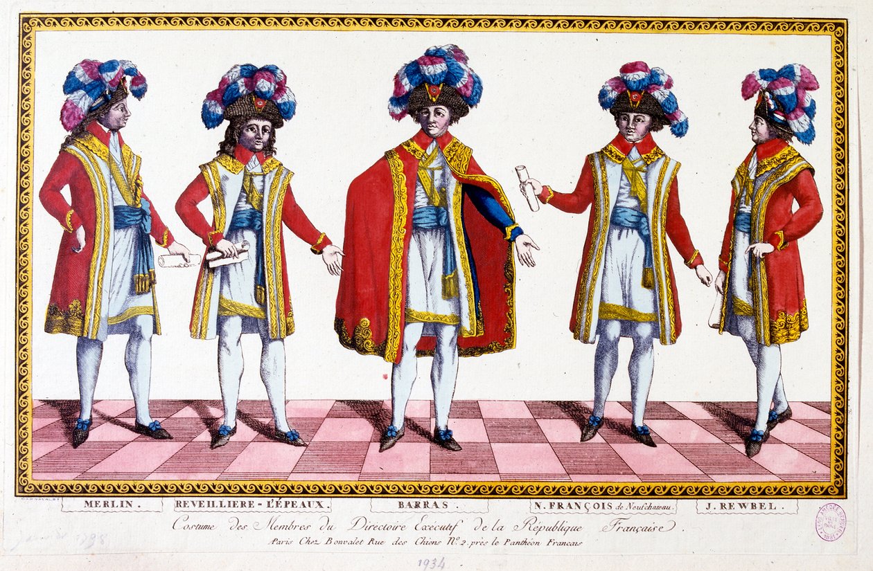 Geüniformeerde leden van het (Directoire), het Directoraat of de Directie door French School