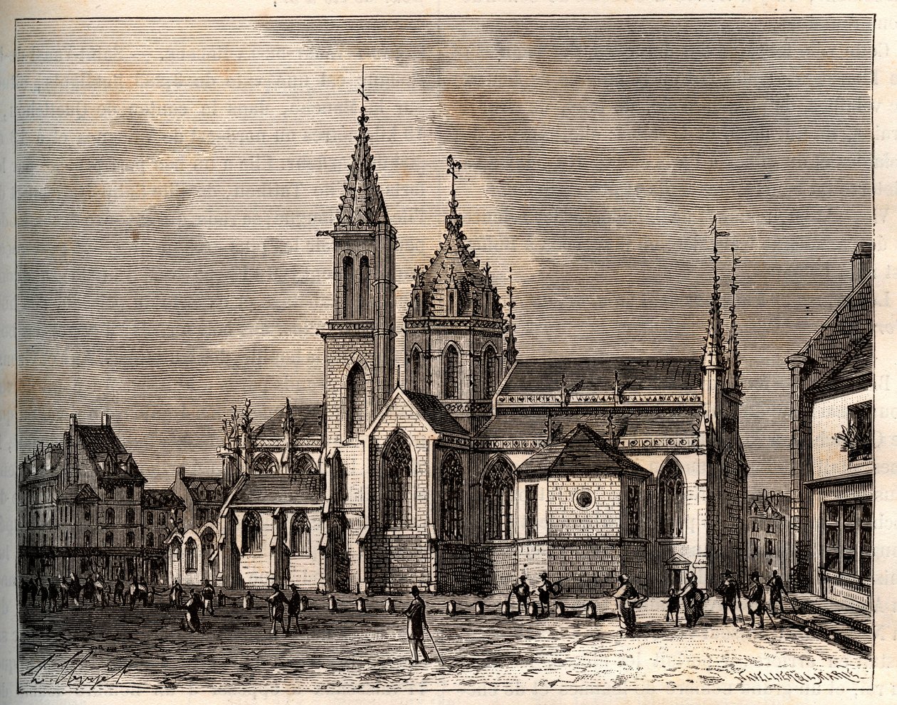 Valognes - Normandië - gravure in 