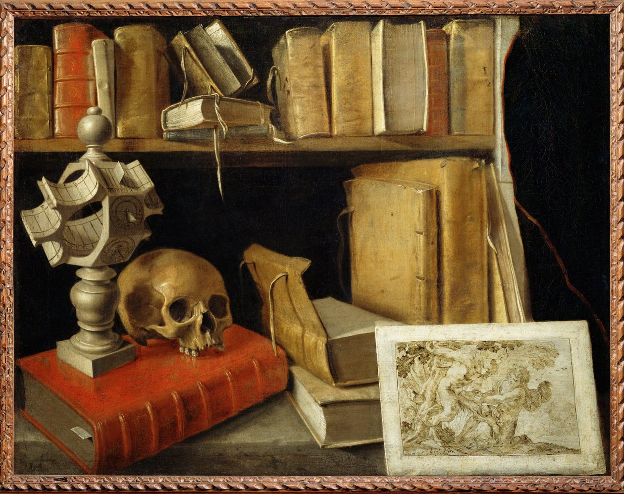 Vanitas au cadran solaire - Vanitas met zonnewijzer ... door French School