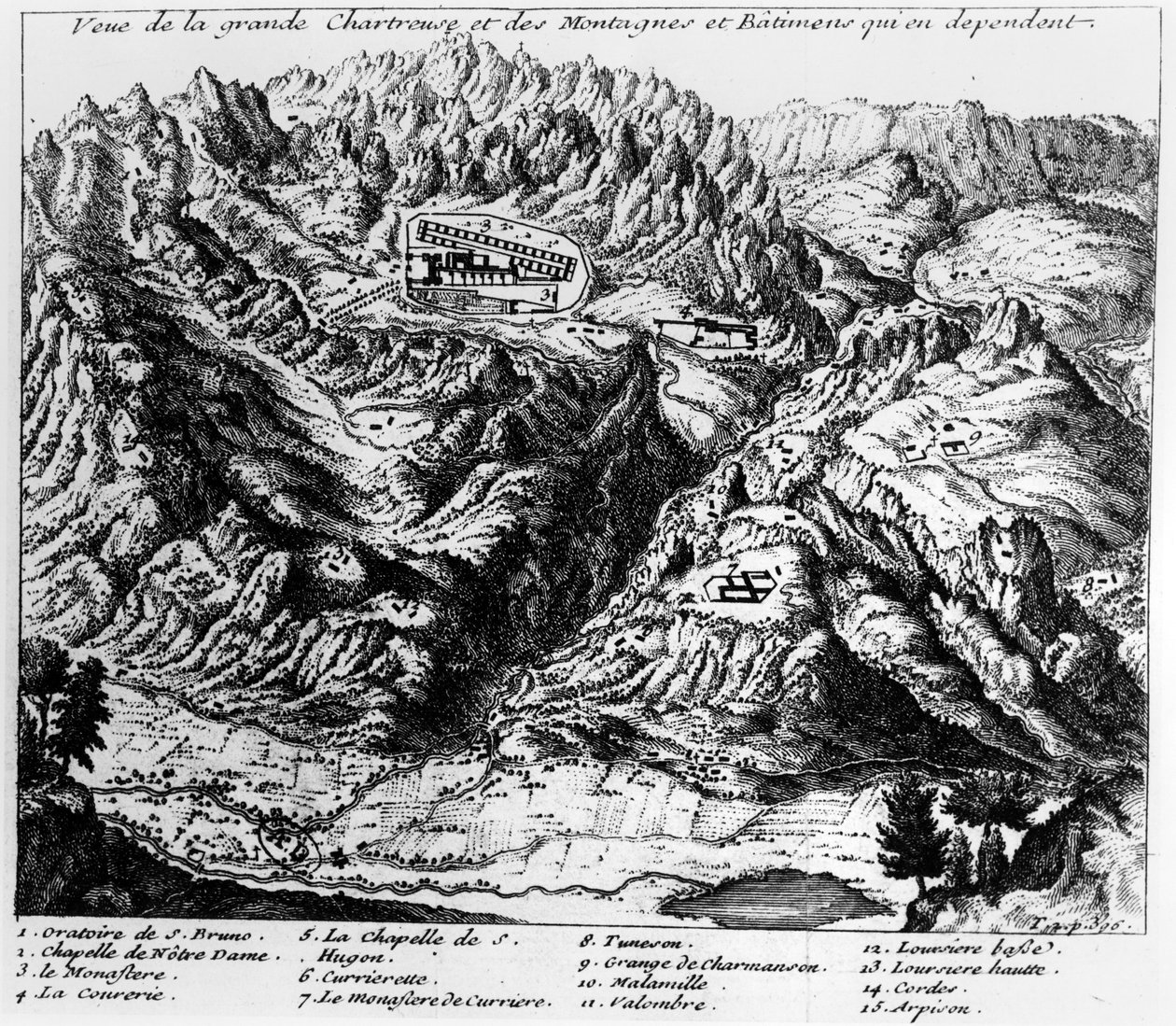 Uitzicht op La Grande Chartreuse door French School