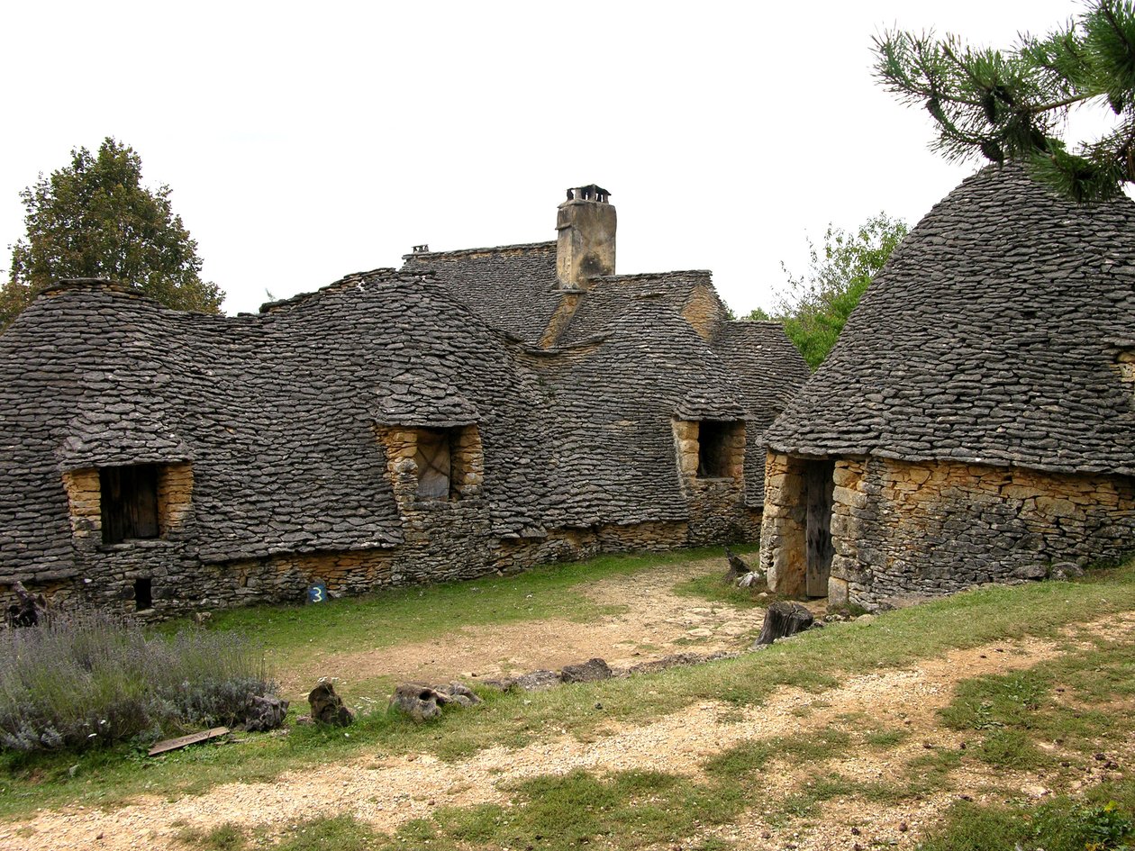 Uitzicht op de Cabanes de Breuil door French School