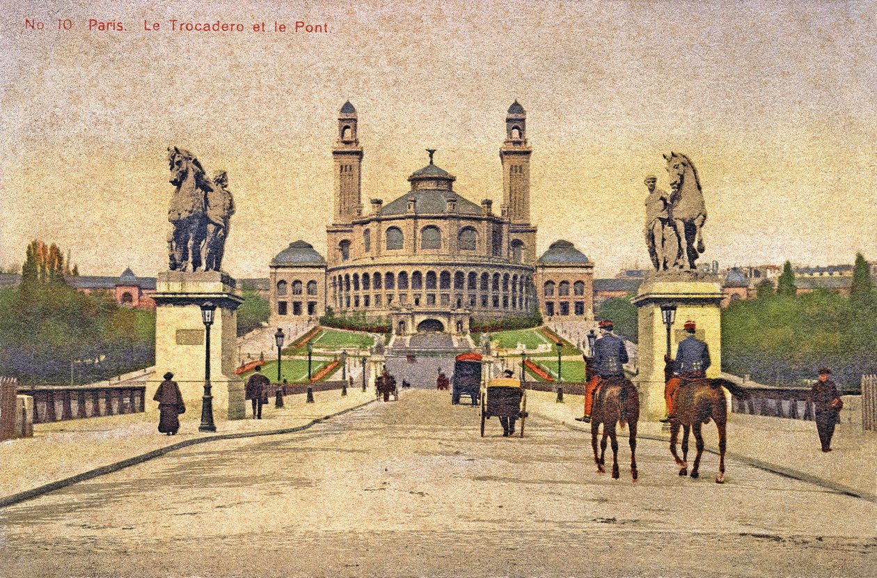 Uitzicht op het Trocadero en de Pont d