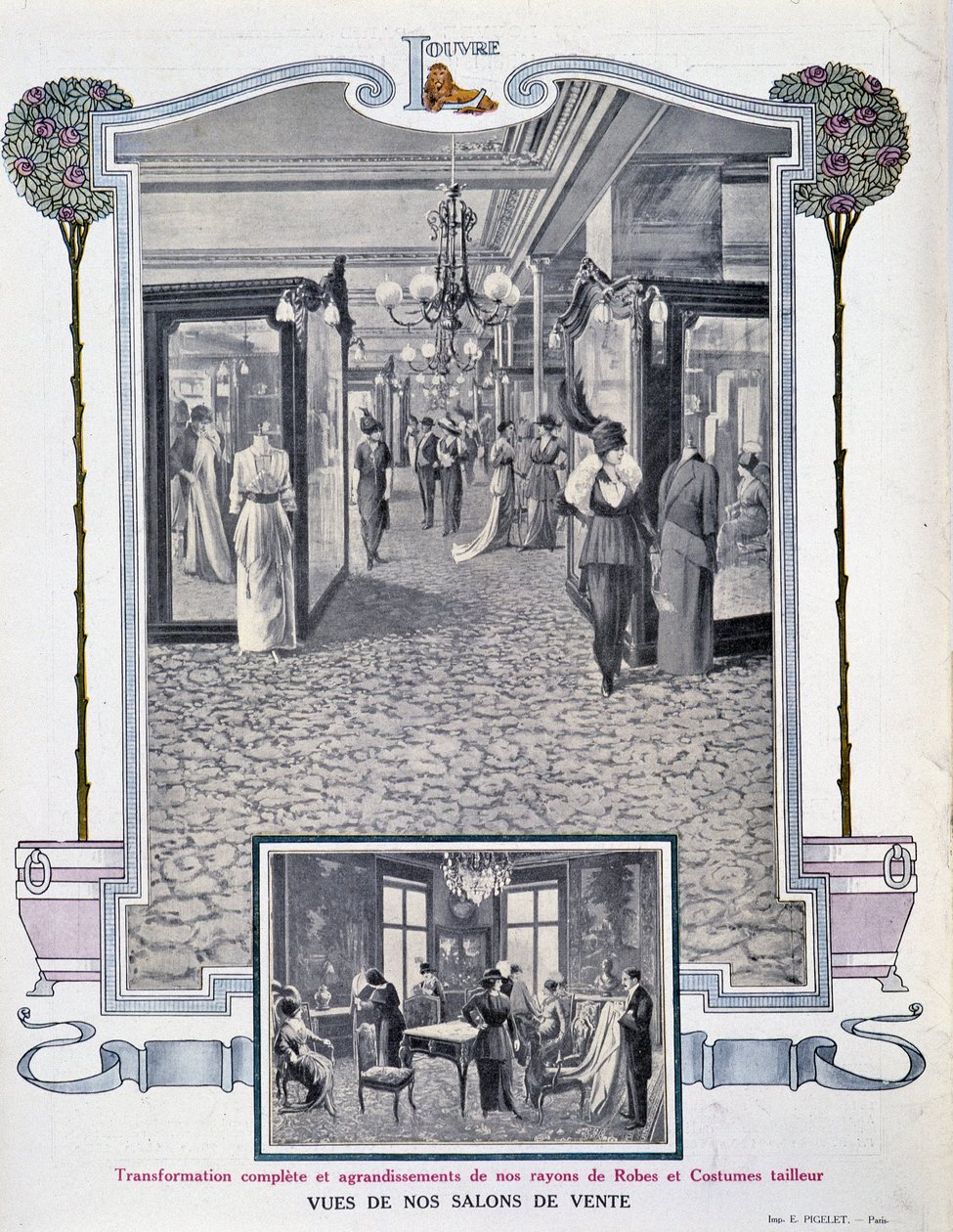 Uitzicht op de verkoopbeurzen van de winkel 