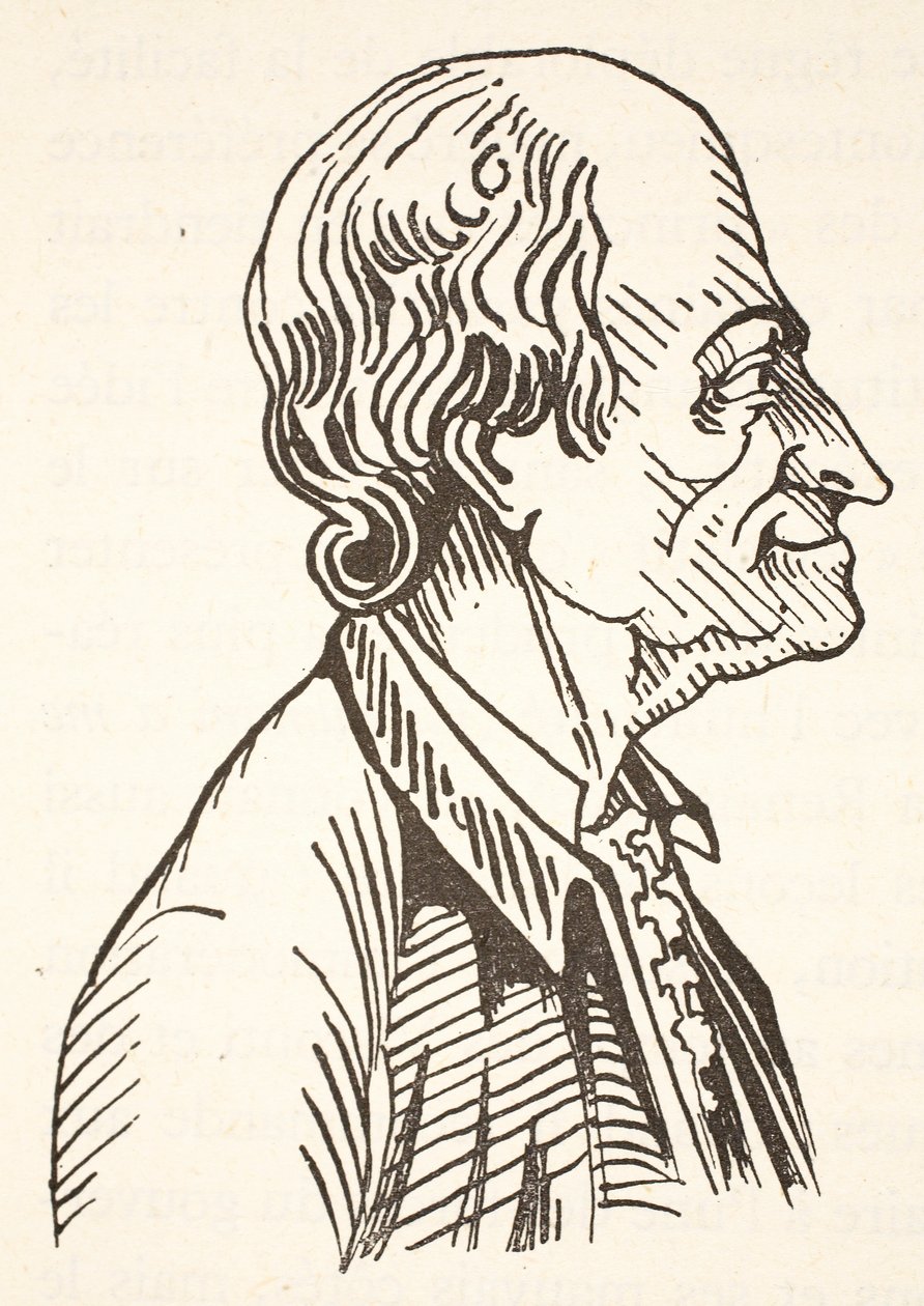 Voltaire, kopie door Boris Mestchersky (d.1957), illustratie uit Histoire de la Nation Francaise, Sciences, Volumes I & II, door Gabriel Hanotaux (1853-1944), 1924 door French School