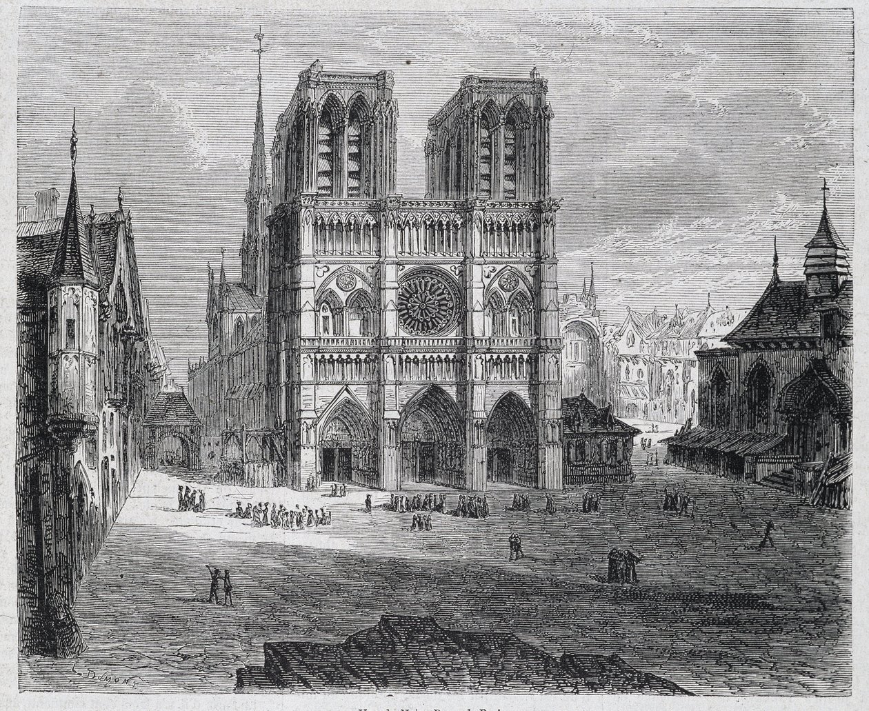 Vue de Notre-Dame de Paris - in 